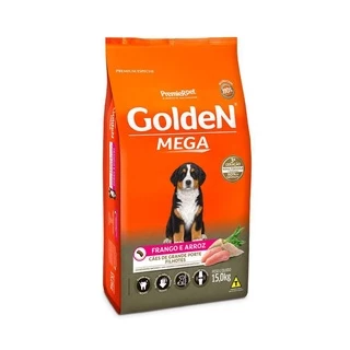Ração Golden Cães Filhotes Raças Grandes Frango E Arroz - 15Kg