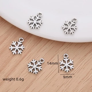 40 Pcs Moda Liga Do Vintage Encantos De Floco De Neve Oscila Para Mulheres Pulseira DIY Fazer Jóias Colar De Pingente Brincos