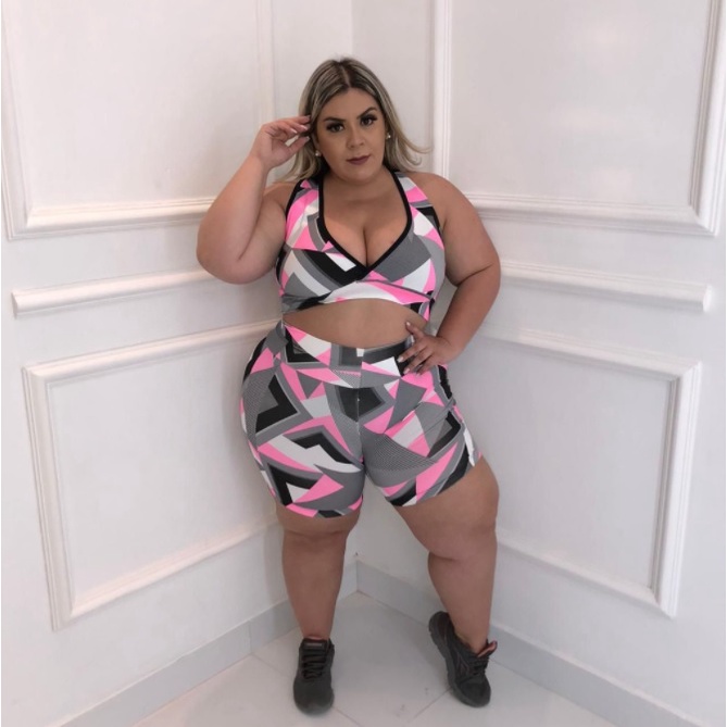 Roupa de ginastica store feminina plus size