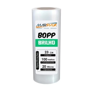 BOPP Brilho para laminação Bobina A4 23cmx100m Marpax 01un