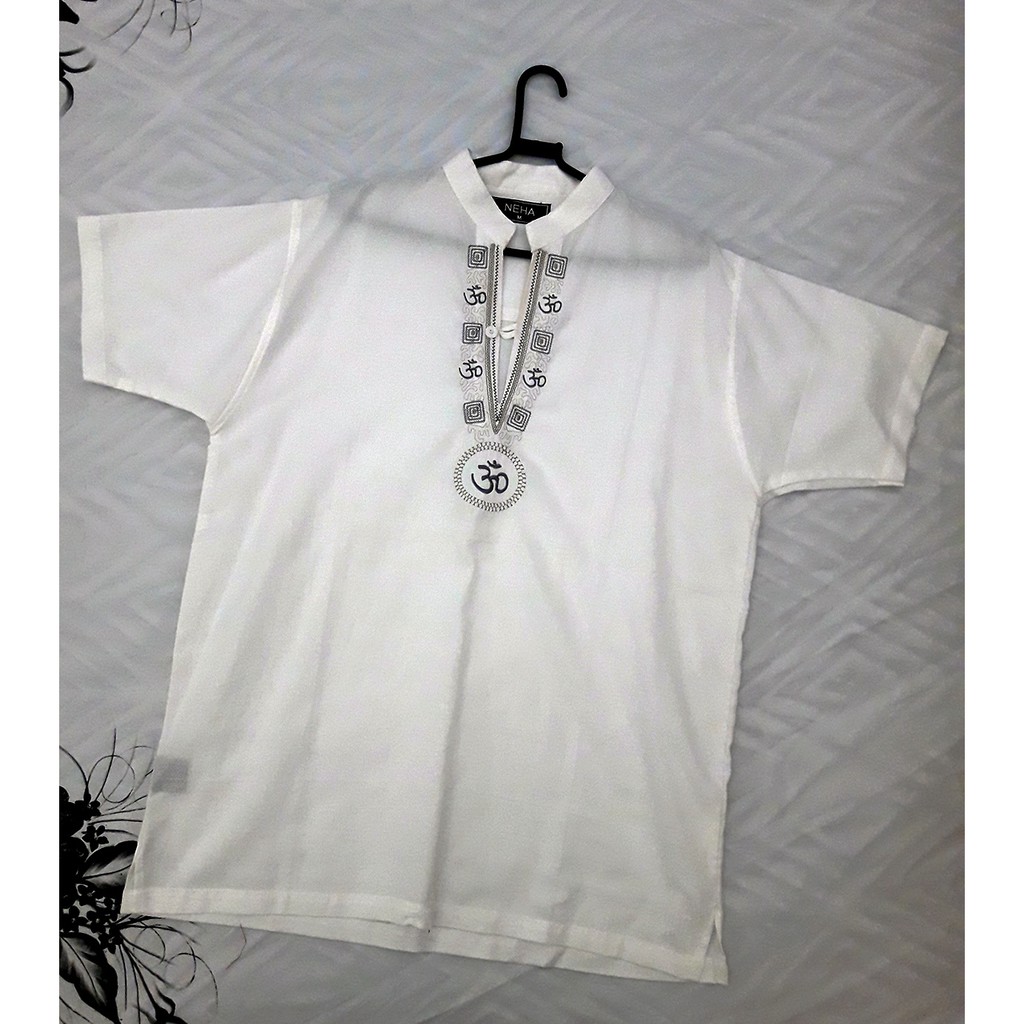 Camisa indiana hot sale branca masculina