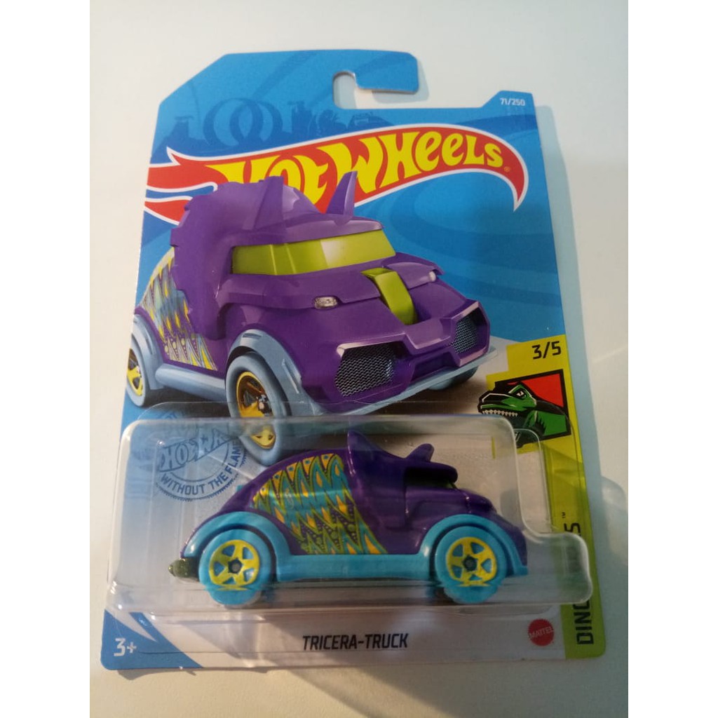 Hot Wheels 2021 Factory Set Dino Riders #71 Tricera-Truck Purple