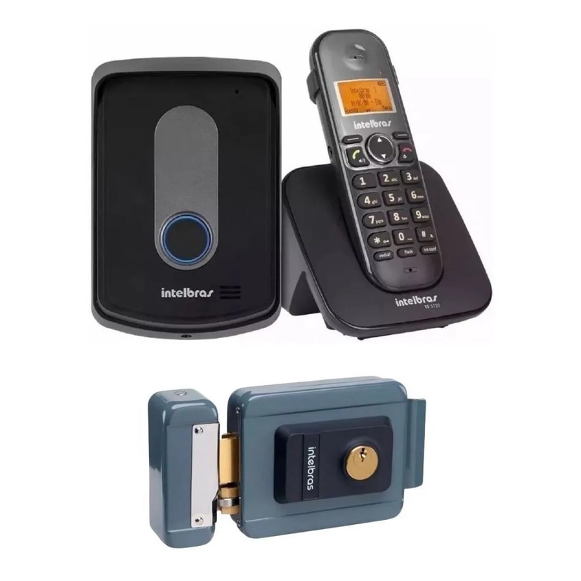 Interfone Sem Fio Porteiro Eletrônico Intelbras Bivolt + Fechadura ...