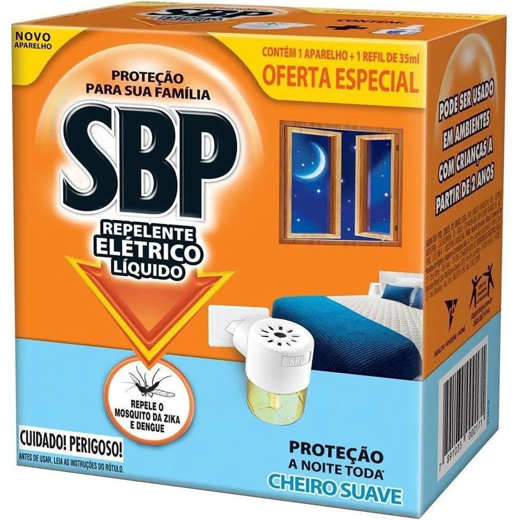 Repelente SBP de Insetos Mosquitos Tomada Elétrico Aparelho Cheiro ...