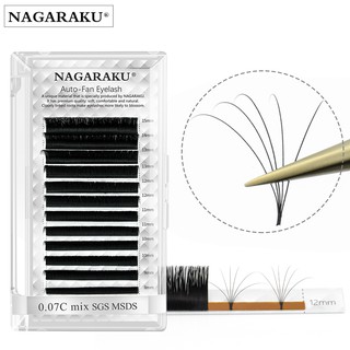 Nagaraku Extensões De Cílios Flora De Comprimento Automático Fácil Pré-Bonded / Cílios Mega Volume