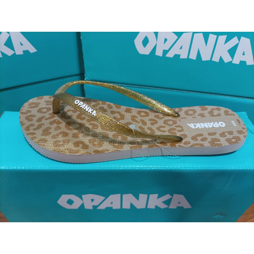 Sandalia Opanka Ouro Areia gliter bege original na caixa envio imediato ...
