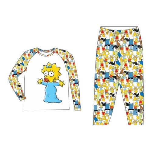 Pijama Maggie Simpsons Longo Adulto E Infantil Shopee Brasil