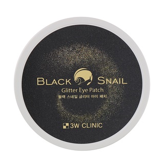 3w clinic black snail glitter eye mask patch 90g 3.17 oz 60 sheets
