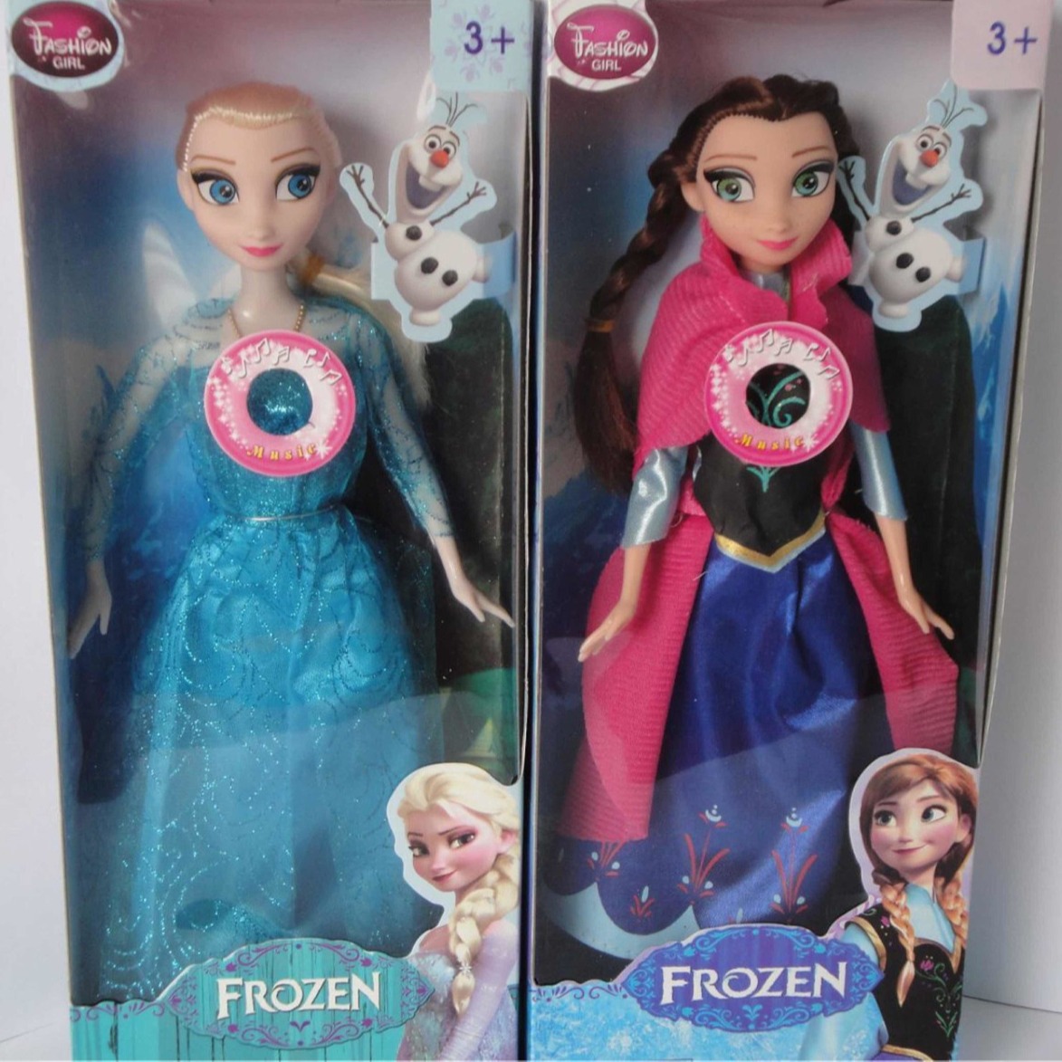 Kit Com 2 Boneca Do Filme Frozen Musical Ana E Elsa 30cm