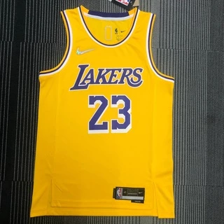 Camisa De Basquetebol Masculina Los Angeles Lakers 23 LeBron James 75o Aniversário Hot Pressed Jersey