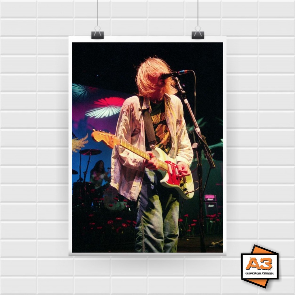 Poster Cartaz Kurt Cobain Nirvana A4 | Shopee Brasil
