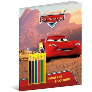 Livro Para Pintar Carros Disney Macqueen C/ Lápis Culturama