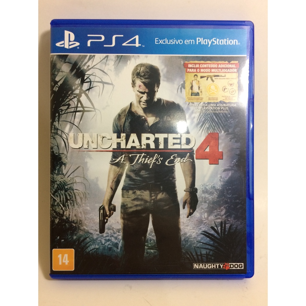 Uncharted 4 A Thief's End Mídia Física Português BR