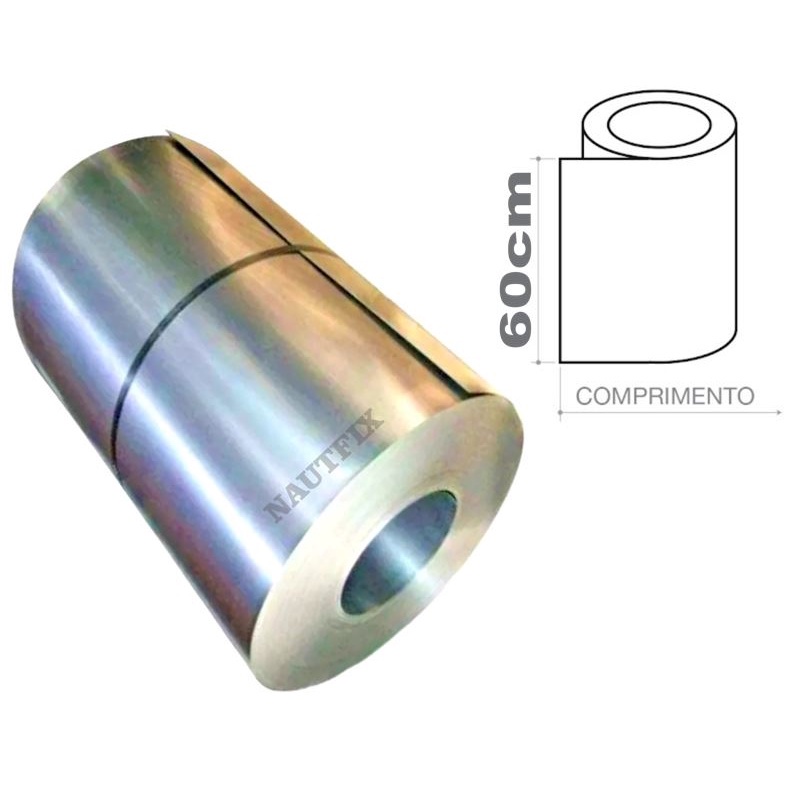 Calha de Chapa de Alumínio 1 Metro X 60Cm Line Calha/Rufo | Shopee Brasil
