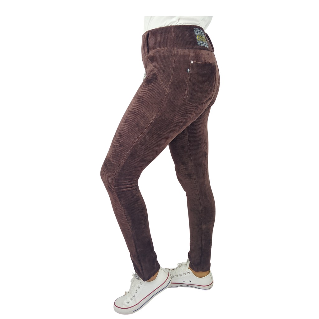 Kit 3 Calças Legging Veludo Cotelê Cós Alto Roupa Casual - WLS