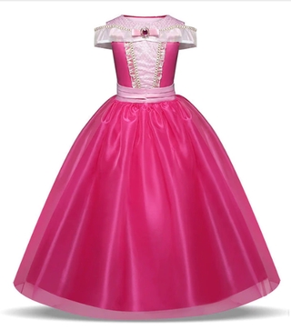 Princesa com vestido sales rosa