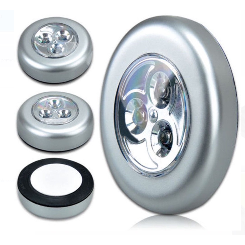 Lâmpada Sem Fio C/ 3 LEDs para Armário/Cozinha/Luz Noturna (3326)