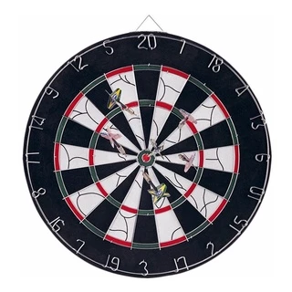 Jogo De Dardos Alvo Madeira Revestida Dardo De Inox Com Abs