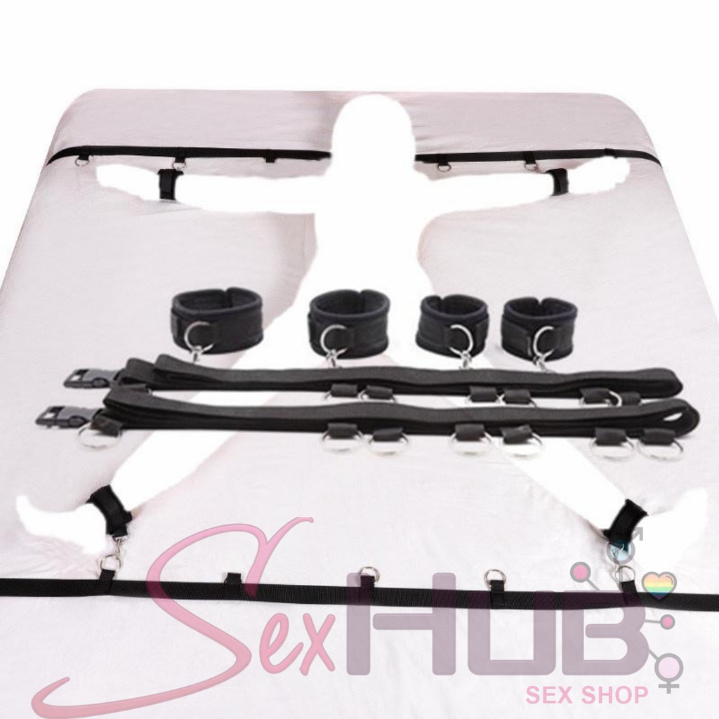 Kit De Prender Na Cama Amarra Corda Bandage Bdsm Submissão Amarra de Cama |  Shopee Brasil