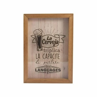 Quadro Porta Tampinhas de Cerveja Decorativo 42x32cm QCC0036