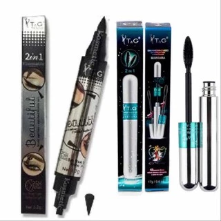 Delineador 2 em 1 Tango + Rímel Mascara De Cilios Tango 4d 2 Em 1