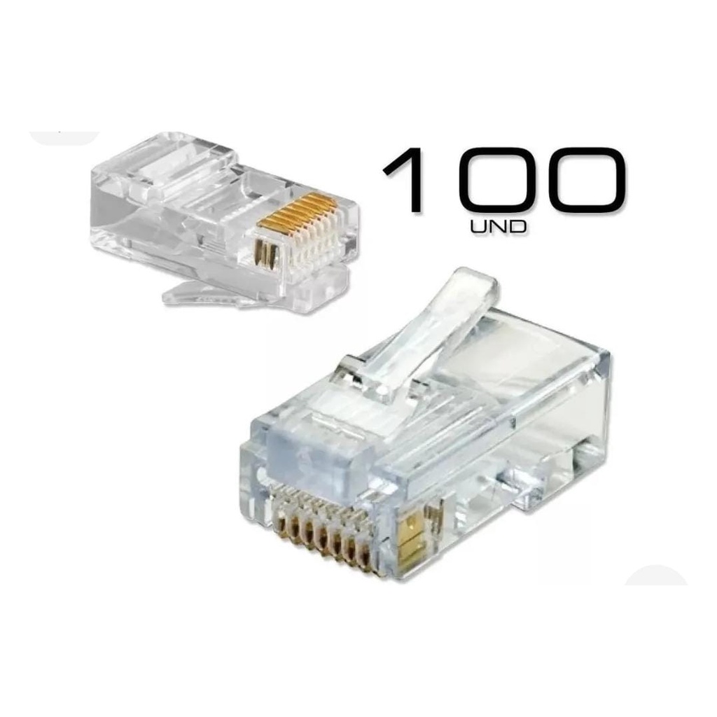 CONECTOR RJ 45 100 PC | Shopee Brasil