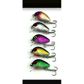 Kit 10 Mini Isca Artificial Crankbait Meia Agua Tilapia Bass
