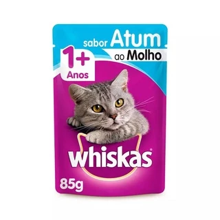 Ração Úmida Whiskas Sachê Gatos Adultos Atum ao Molho 85g
