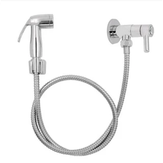 Ducha Higiênica Kit Completa ABS Cromada 1/4 Volta Mangueira 1,20 Metro Metal Cromado