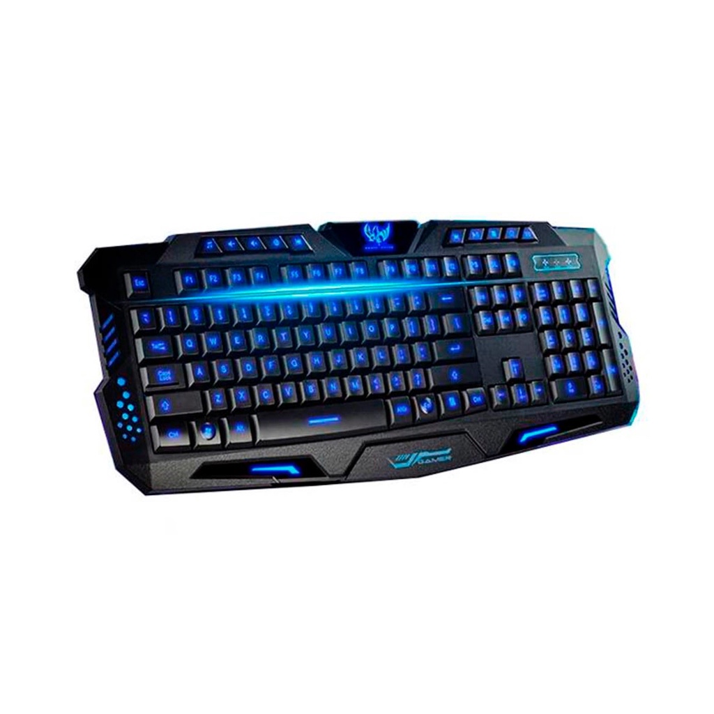 Teclado Gamer 3 Cores Led Retroiluminado Usb Pc | Shopee Brasil