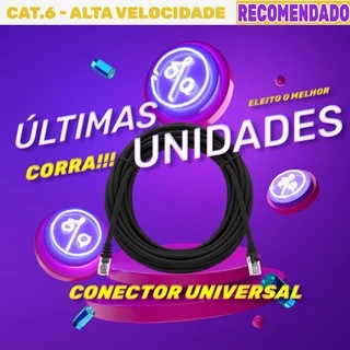 Cabo de Internet CAT6 Rede ultra veloz 10 GB - todos os tamanhos e cores