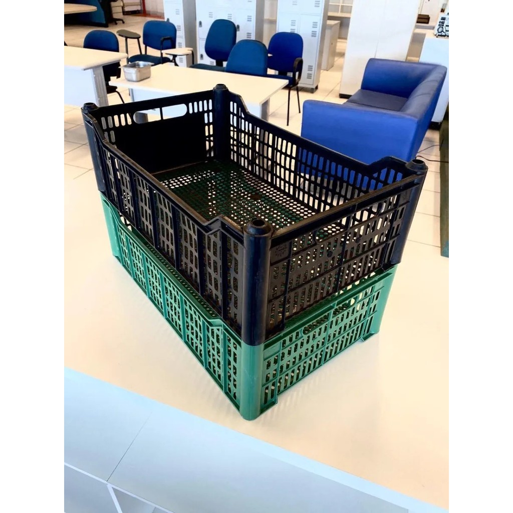 Caixa Plastica Organizadora Hortifruti Armazem Feira Oferta Fruteira Mercado Bar Horta