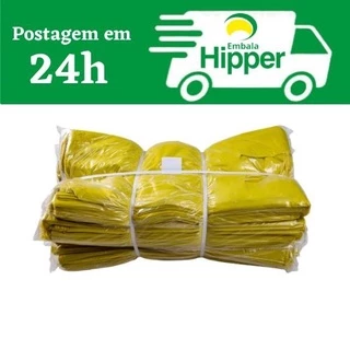 Sacola Plástica Amarela 38x48 com 1.000 unidades
