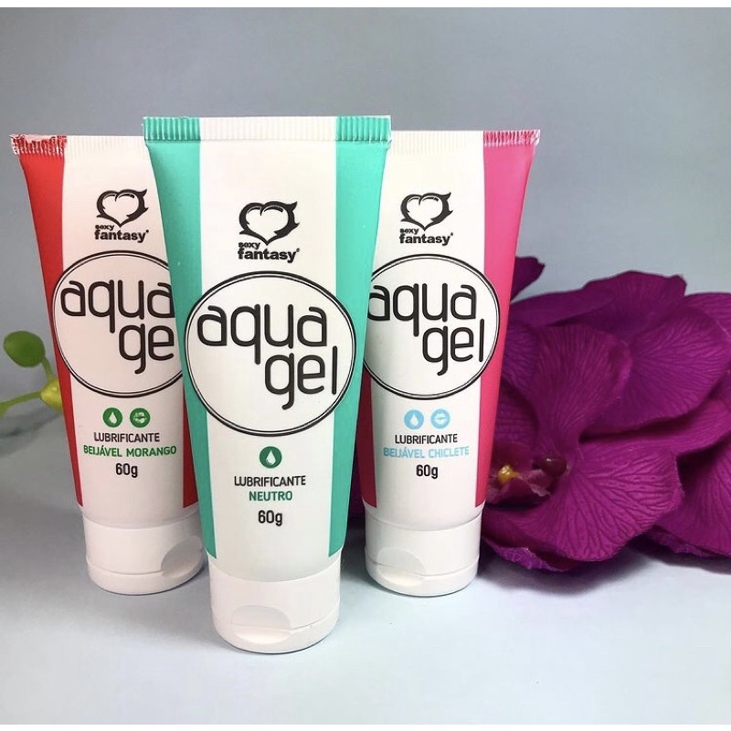 AQUA GEL / Lubrificante a Base d’água beijável (sabores) | Shopee Brasil