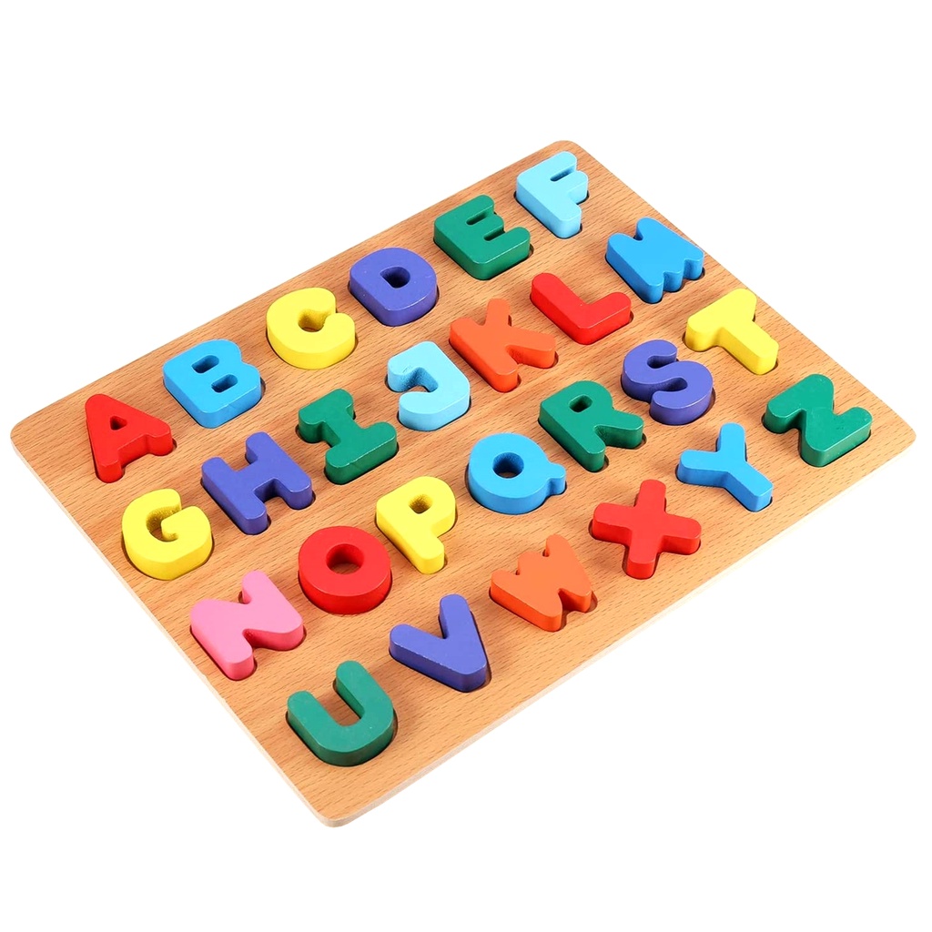 Aprenda Brincando Cores E Alfabeto Tabuleiro Didatico Em Madeira - Dm Toys