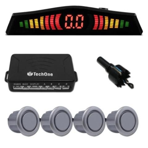 Sensor De Estacionamento Prata Marca Techone | Shopee Brasil