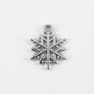 3 Unidades Pingente Frozen Floco de Neve em Metal 16 x 20 mm