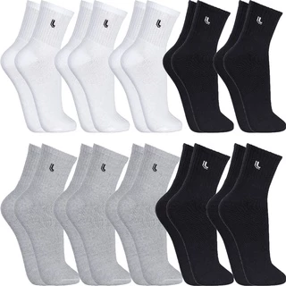 Kit 10 Pares Meias Lupo Original Cano Médio Alto Algodão Masculina Feminina Meia Atoalhada Grossa Pacote Sport Esportiva em Oferta na Shopee
