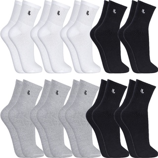 Kit 10 Pares Meias Lupo Original Cano Médio Alto Longo Algodão Masculino Feminino