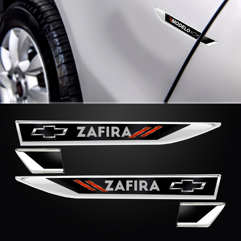Par Adesivo Emblema Lateral Paralama Premium Porta Gm Chevrolet Zafira ...