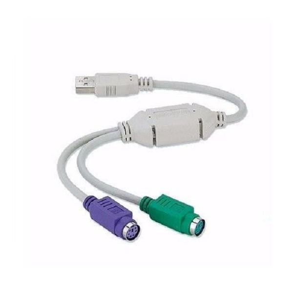 Cabo Adaptador Conversor Usb/2 - Ps2 Teclado E Mouse | Shopee Brasil