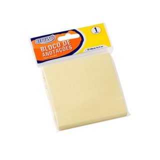 Bloco Smart Notes BRW Amarelo Pastel 76x76mm c/ 100 Fls