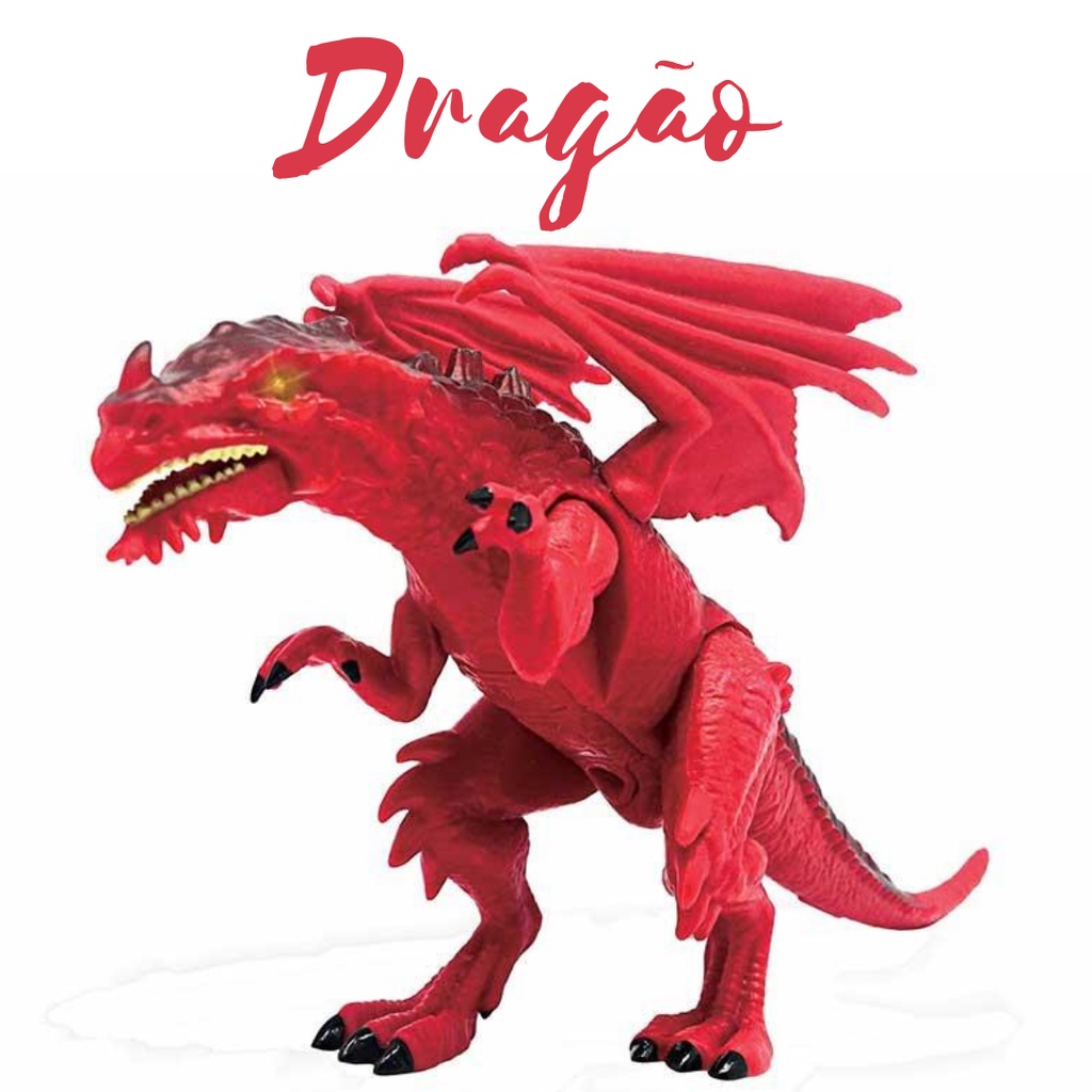 Brinquedo Dragão Com Som e Luz Beast Alive Feras Selvagens Original ...