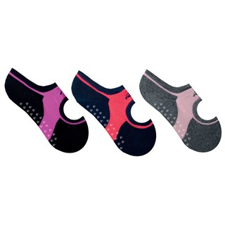 Kit 3 pares Meia Sapatilha Pilates Fitness Antiderrapante Sem Costura Atacado