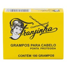 Grampo de cabelo franjinha n7 Castanho com 100 unidades