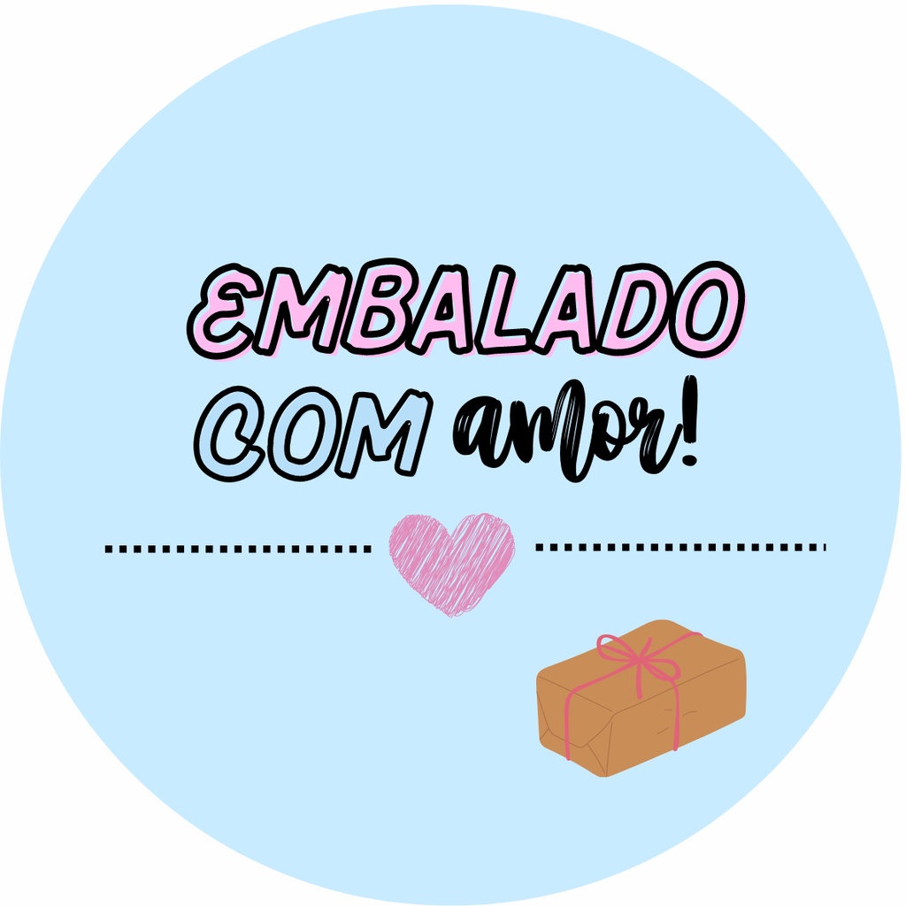 Adesivo Etiqueta Embalado Com Amor 3x3 Cm Shopee Brasil 8584