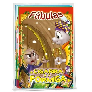 Fabulas - Kit com 8 livros (Titulos diferentes - Letra Maiuscula)