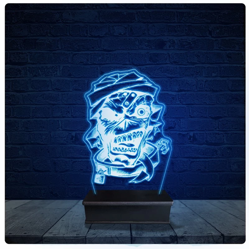 Luminária Led Acrilico Abajur - Eddie Iron Maiden 10