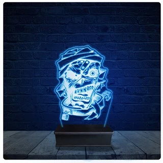 Luminária Led Acrilico Abajur - Eddie Iron Maiden 10