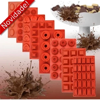 Forma de silicone para Páscoa c/ molde maleável 100% silicone diversas